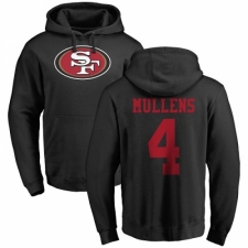 NFL Nike San Francisco 49ers #4 Nick Mullens Black Name & Number Logo Pullover Hoodie