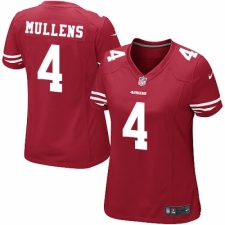 Women's Nike San Francisco 49ers #4 Nick Mullens Game Red Team Color NFL Jersey