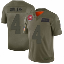 Women's San Francisco 49ers #4 Nick Mullens Limited Camo 2019 Salute to Service Football Jersey