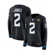 Women's Nike Jacksonville Jaguars #2 Landry Jones Limited Black Therma Long Sleeve NFL Jersey