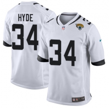 Men's Nike Jacksonville Jaguars #34 Carlos Hyde Game White NFL Jersey