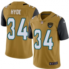 Men's Nike Jacksonville Jaguars #34 Carlos Hyde Limited Gold Rush Vapor Untouchable NFL Jersey