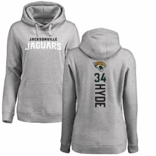 NFL Women's Nike Jacksonville Jaguars #34 Carlos Hyde Ash Backer Pullover Hoodie