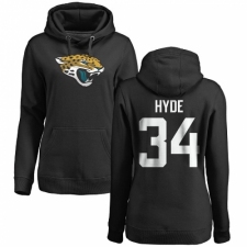 NFL Women's Nike Jacksonville Jaguars #34 Carlos Hyde Black Name & Number Logo Pullover Hood