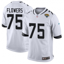 Men's Nike Jacksonville Jaguars #75 Ereck Flowers Game White NFL Jersey