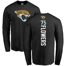 NFL Nike Jacksonville Jaguars #75 Ereck Flowers Black Backer Long Sleeve T-Shirt