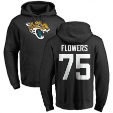 NFL Nike Jacksonville Jaguars #75 Ereck Flowers Black Name & Number Logo Pullover Hoodie