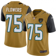 Youth Nike Jacksonville Jaguars #75 Ereck Flowers Limited Gold Rush Vapor Untouchable NFL Jersey