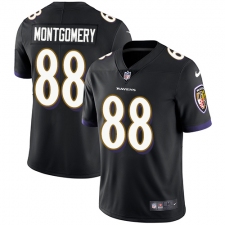 Men's Nike Baltimore Ravens #88 Ty Montgomery Black Alternate Vapor Untouchable Limited Player NFL Jersey