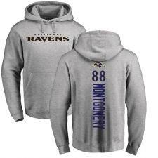 NFL Nike Baltimore Ravens #88 Ty Montgomery Ash Backer Pullover Hoodie