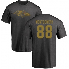 NFL Nike Baltimore Ravens #88 Ty Montgomery Ash One Color T-Shirt