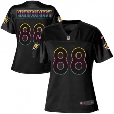 Women's Nike Baltimore Ravens #88 Ty Montgomery Game Black Fashion NFL Jersey