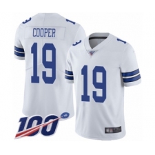Men's Dallas Cowboys #19 Amari Cooper White Vapor Untouchable Limited Player 100th Season Football Jersey