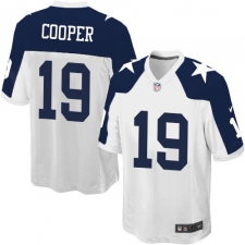 Men's Nike Dallas Cowboys #19 Amari Cooper Game White Throwback Alternate NFL Jersey