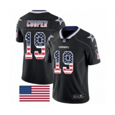 Men's Nike Dallas Cowboys #19 Amari Cooper Limited Black Rush USA Flag NFL Jersey