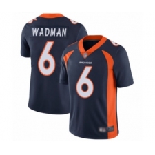 Men's Denver Broncos #6 Colby Wadman Navy Blue Alternate Vapor Untouchable Limited Player Football Jersey