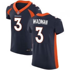 Men's Nike Denver Broncos #3 Colby Wadman Navy Blue Alternate Vapor Untouchable Elite Player NFL Jersey