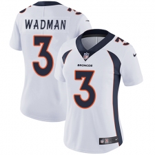 Women's Nike Denver Broncos #3 Colby Wadman White Vapor Untouchable Limited Player NFL Jersey