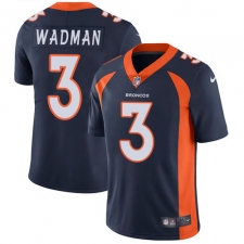 Youth Nike Denver Broncos #3 Colby Wadman Navy Blue Alternate Vapor Untouchable Limited Player NFL Jersey