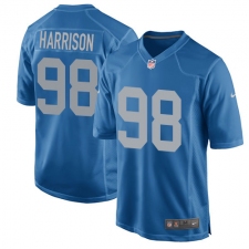 Men's Nike Detroit Lions #98 Damon Harrison Game Blue Alternate NFL Jersey