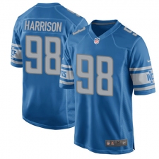 Men's Nike Detroit Lions #98 Damon Harrison Game Blue Team Color NFL Jersey