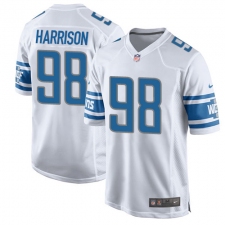 Men's Nike Detroit Lions #98 Damon Harrison Game White NFL Jersey
