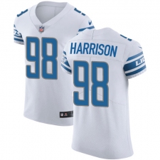 Men's Nike Detroit Lions #98 Damon Harrison White Vapor Untouchable Elite Player NFL Jersey