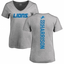 NFL Women's Nike Detroit Lions #98 Damon Harrison Ash Backer T-Shirt