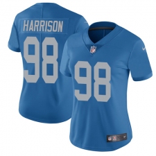 Women's Nike Detroit Lions #98 Damon Harrison Blue Alternate Vapor Untouchable Limited Player NFL Jersey