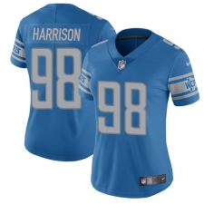 Women's Nike Detroit Lions #98 Damon Harrison Blue Team Color Vapor Untouchable Limited Player NFL Jersey