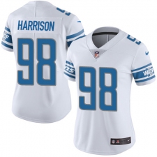 Women's Nike Detroit Lions #98 Damon Harrison White Vapor Untouchable Limited Player NFL Jersey