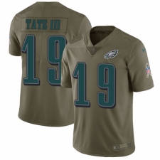 Youth Nike Philadelphia Eagles #19 Golden Tate III Limited Olive 2017 Salute to Service NFL Jersey