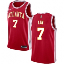 Men's Nike Atlanta Hawks #7 Jeremy Lin Swingman Red NBA Jersey Statement Edition