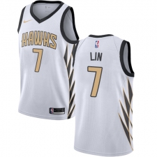 Men's Nike Atlanta Hawks #7 Jeremy Lin Swingman White NBA Jersey - City Edition