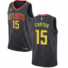 Women's Nike Atlanta Hawks #15 Vince Carter Swingman Black NBA Jersey - Icon Edition