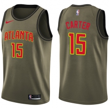 Youth Nike Atlanta Hawks #15 Vince Carter Swingman Green Salute to Service NBA Jersey