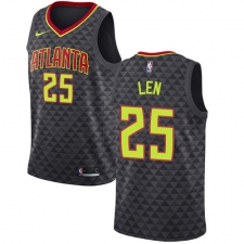 Men's Nike Atlanta Hawks #25 Alex Len Authentic Black NBA Jersey - Icon Edition