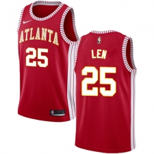 Men's Nike Atlanta Hawks #25 Alex Len Authentic Red NBA Jersey Statement Edition