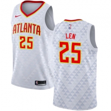 Men's Nike Atlanta Hawks #25 Alex Len Authentic White NBA Jersey - Association Edition