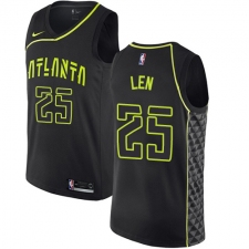 Men's Nike Atlanta Hawks #25 Alex Len Swingman Black NBA Jersey - City Edition