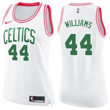 Women's Nike Boston Celtics #44 Robert Williams Swingman White Pink Fashion NBA Jersey