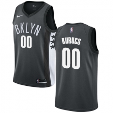 Men's Nike Brooklyn Nets #00 Rodions Kurucs Swingman Gray NBA Jersey Statement Edition