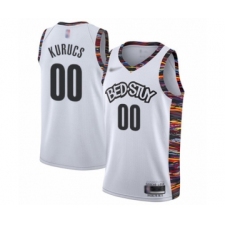 Youth Brooklyn Nets #00 Rodions Kurucs Swingman White Basketball Jersey - 2019 20 City Edition