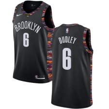 Men's Nike Brooklyn Nets #6 Jared Dudley Swingman Black NBA Jersey - 2018 19 City Edition