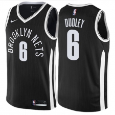 Men's Nike Brooklyn Nets #6 Jared Dudley Swingman Black NBA Jersey - City Edition