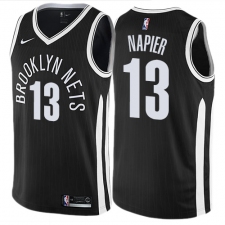 Youth Nike Brooklyn Nets #13 Shabazz Napier Swingman Black NBA Jersey - City Edition