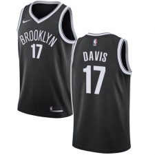 Women's Nike Brooklyn Nets #17 Ed Davis Swingman Black NBA Jersey - Icon Edition