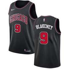 Men's Nike Chicago Bulls #9 Antonio Blakeney Swingman Black NBA Jersey Statement Edition