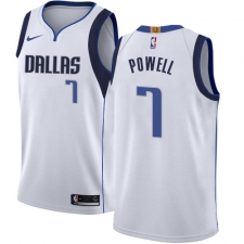 Men's Nike Dallas Mavericks #7 Dwight Powell Swingman White NBA Jersey - Association Edition