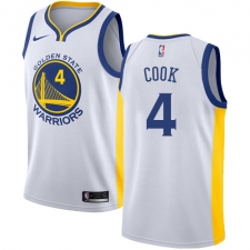 Women's Nike Golden State Warriors #4 Quinn Cook Swingman White NBA Jersey - Association Edition